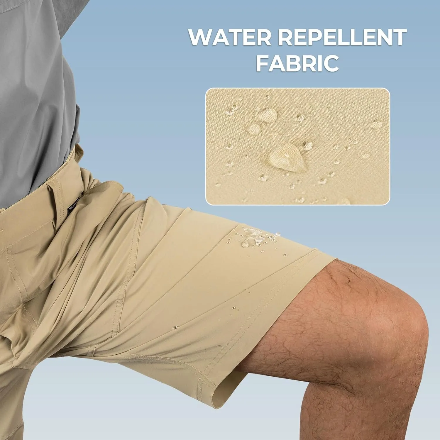 KastKing Cool Caster Men's Fishing Shorts, UPF 50  Hiking Shorts, 10.5” and 7.5” Available, Water Repellent, 4-Way Stretch