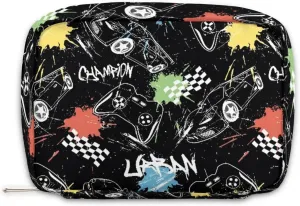 Kids Toiletry Bag for Boys, Cute Small Black Game Joysticks Wash Bag for Teens Waterproof Cosmetic Weekender Bag Toddler Traveling Toiletries