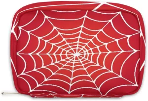 Kids Toiletry Bag for Boys, Small Cute Wash Bag for Little Young Boys Waterproof Cosmetic Weekender Bag Toddler Traveling Toiletries (Red Spider Web)