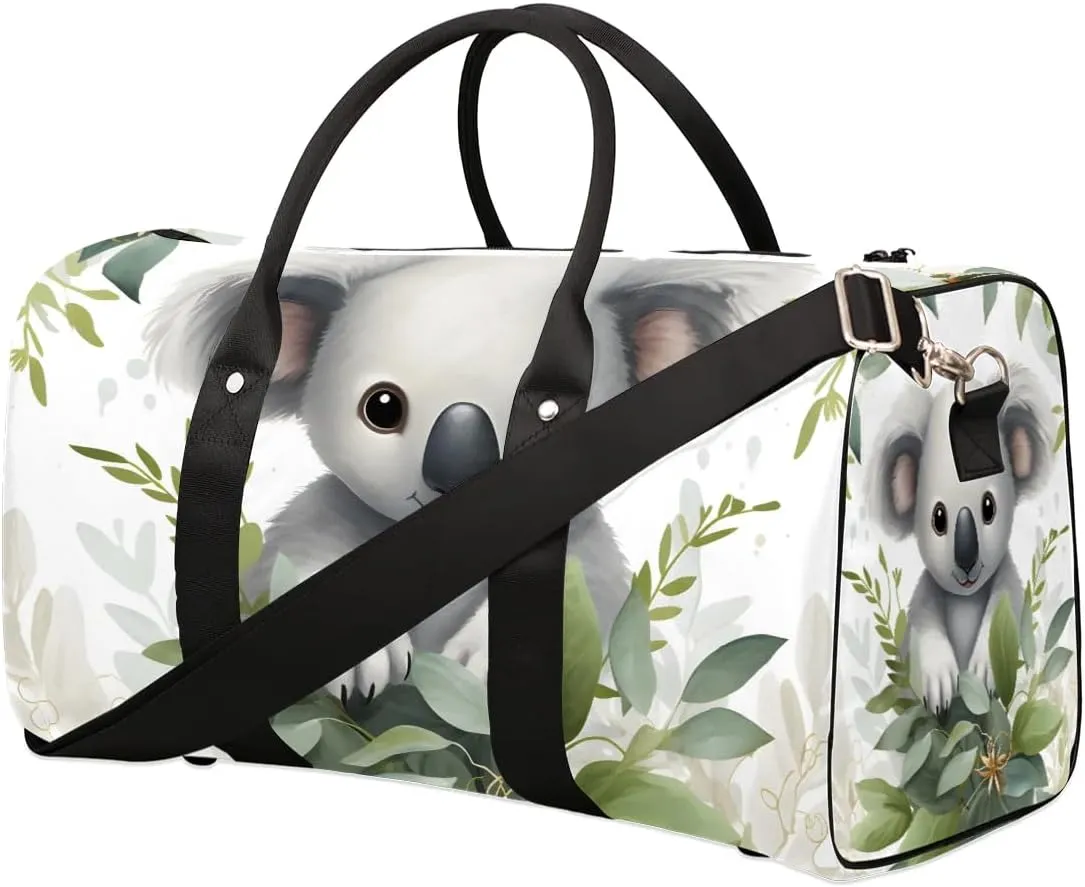 Koala Travel Duffel Bag for Women Men Waterproof Foldable Overnight Weekender Bag Large Capacity Sports Gym Bag