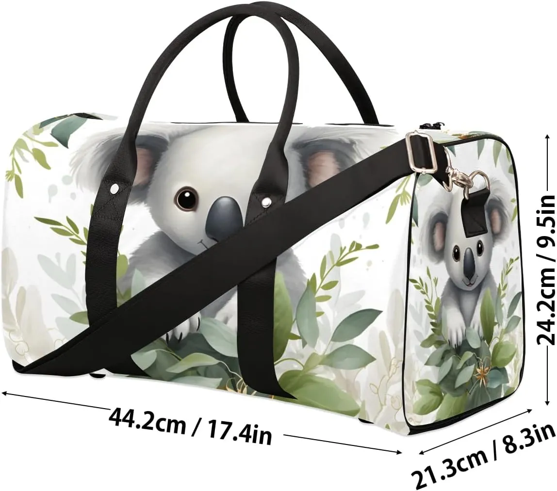 Koala Travel Duffel Bag for Women Men Waterproof Foldable Overnight Weekender Bag Large Capacity Sports Gym Bag