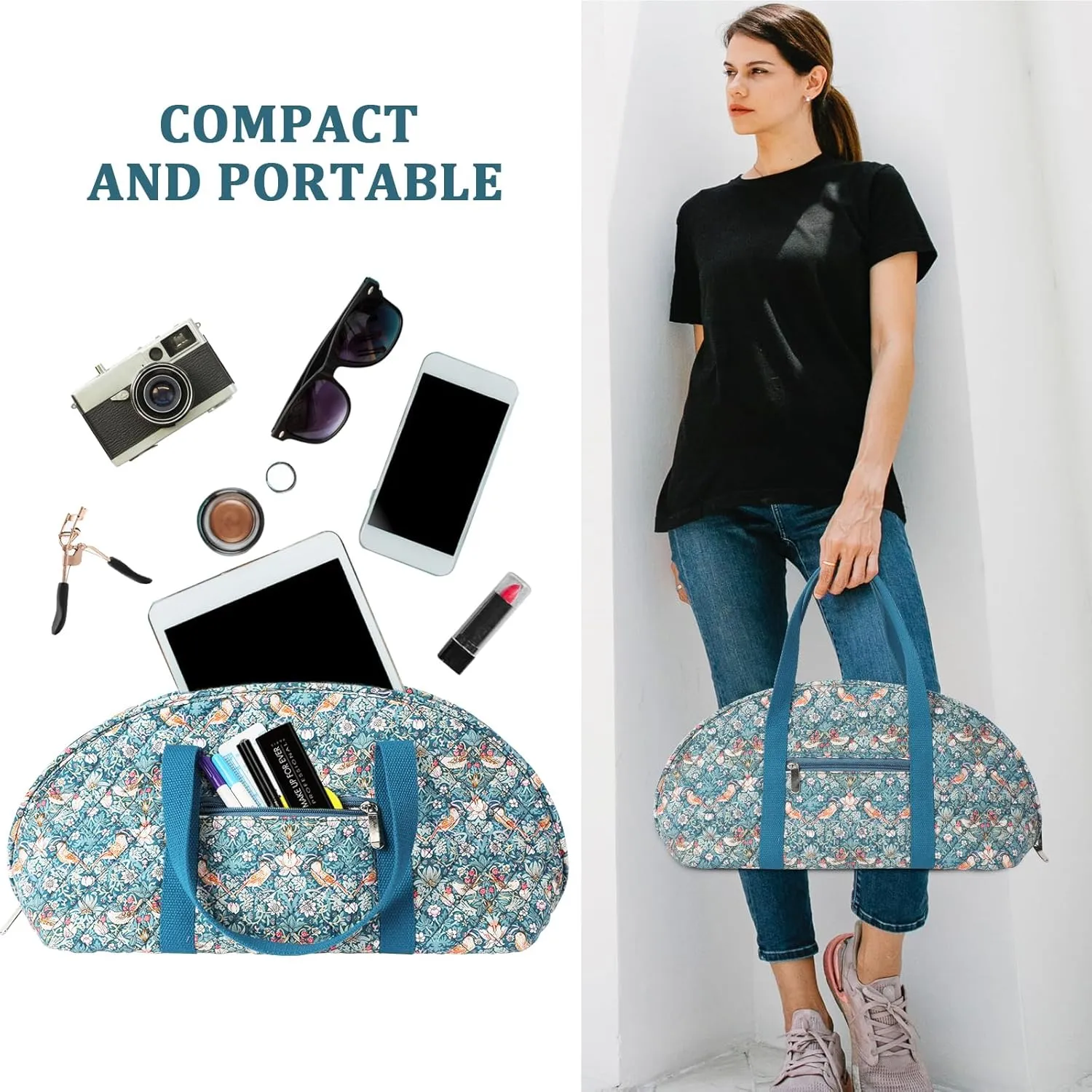 KOKNIT- Full Size Iron Tote Bag, Stylish Portable Bag, Mom's Favorite Iron Storage Bag - Bag for Travel Mini Steam Iron(blue bird)