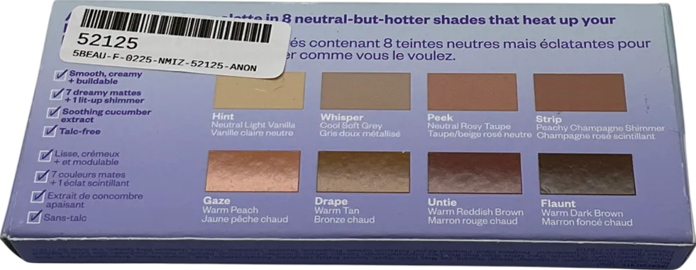 Kosas Undressed Eyeshadow Palette 8x1.1