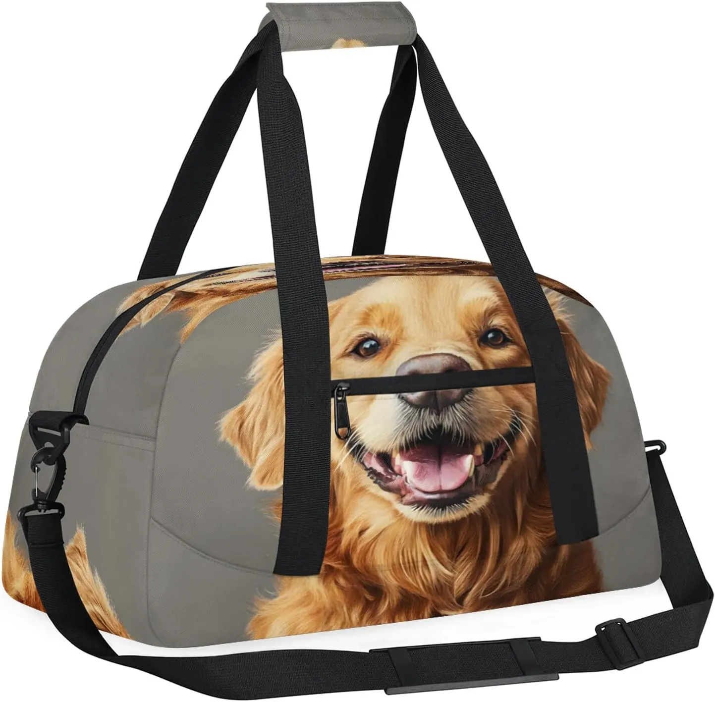 Labrador Dog Sports Duffle Gym Bags for Men or Women, Cute Lightweight Carry On Overnight Weekender Bag for Travel Workout