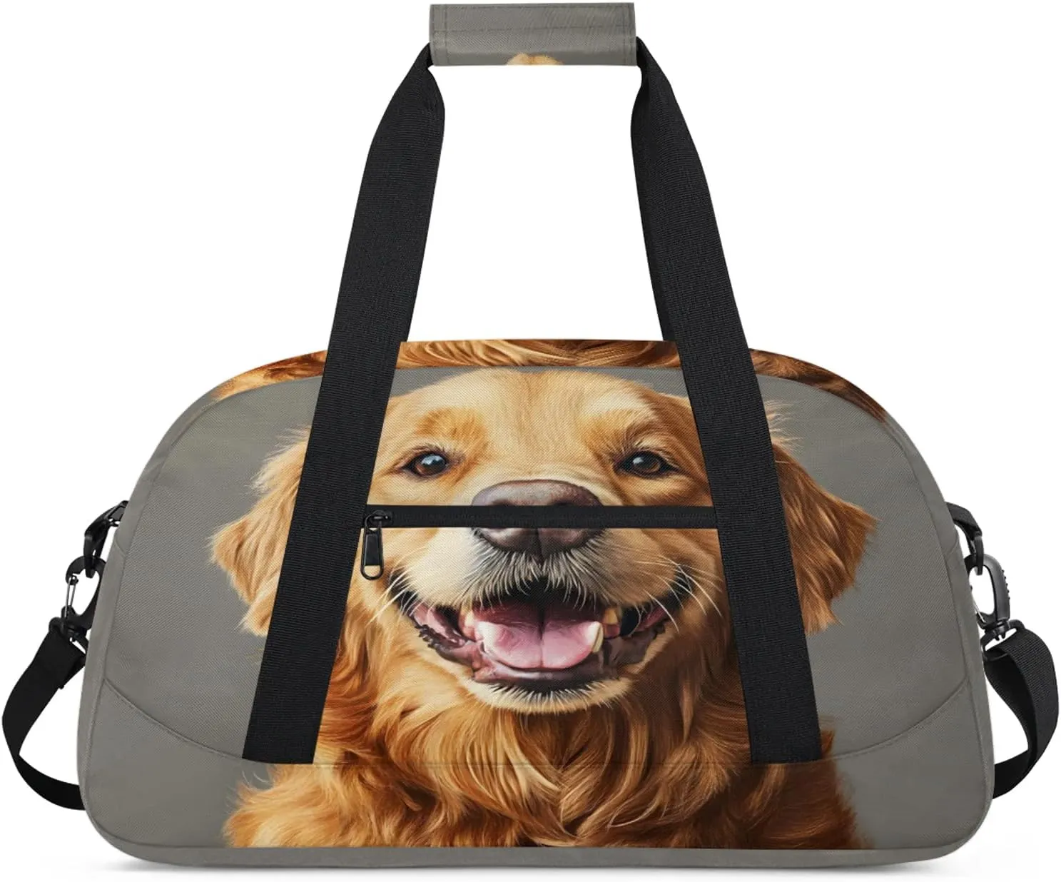 Labrador Dog Sports Duffle Gym Bags for Men or Women, Cute Lightweight Carry On Overnight Weekender Bag for Travel Workout