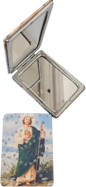 Ladies Compact Makeup Cosmetic Mirror with St. Jude Image (Lot of 12pcs)