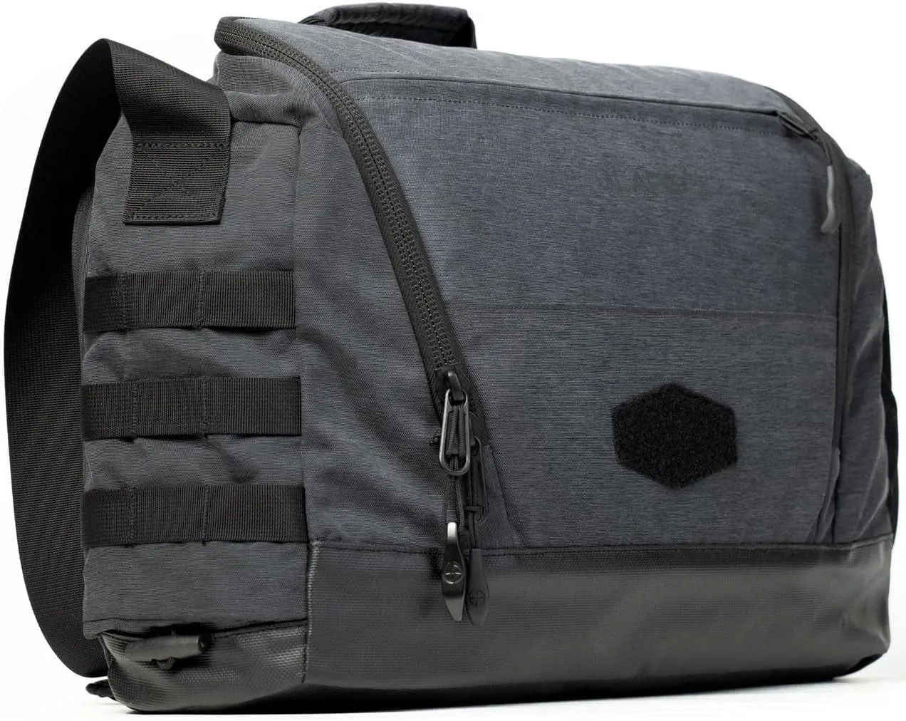 LAPG Terrain Stealth Messenger Bag, Covert EDC Messenger Bag, Tactical Crossbody Messenger Bag - Heather Midnight