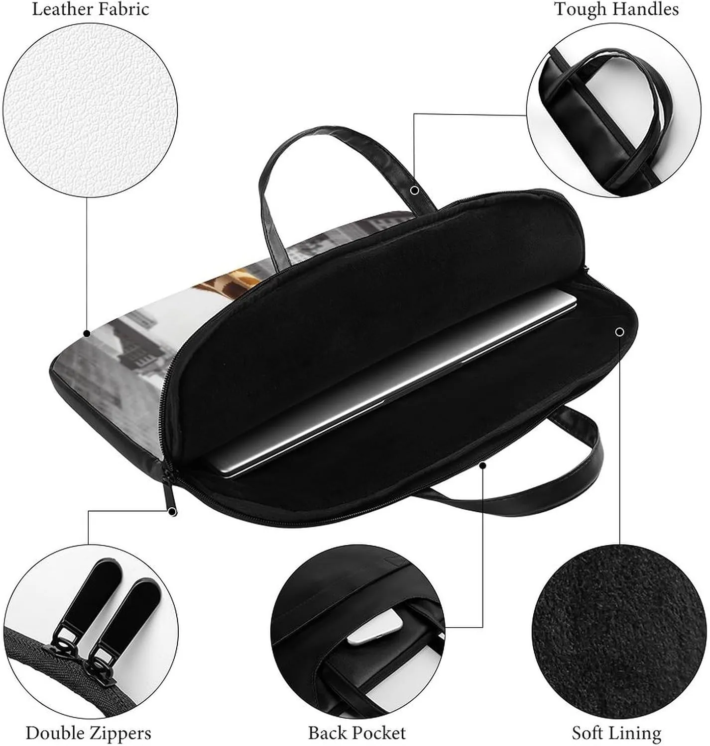 Laptop Shoulder Bag 16.5 Inch Laptop Bag Llama And Alpaca Computer Bag Messenger Bag for Men Women