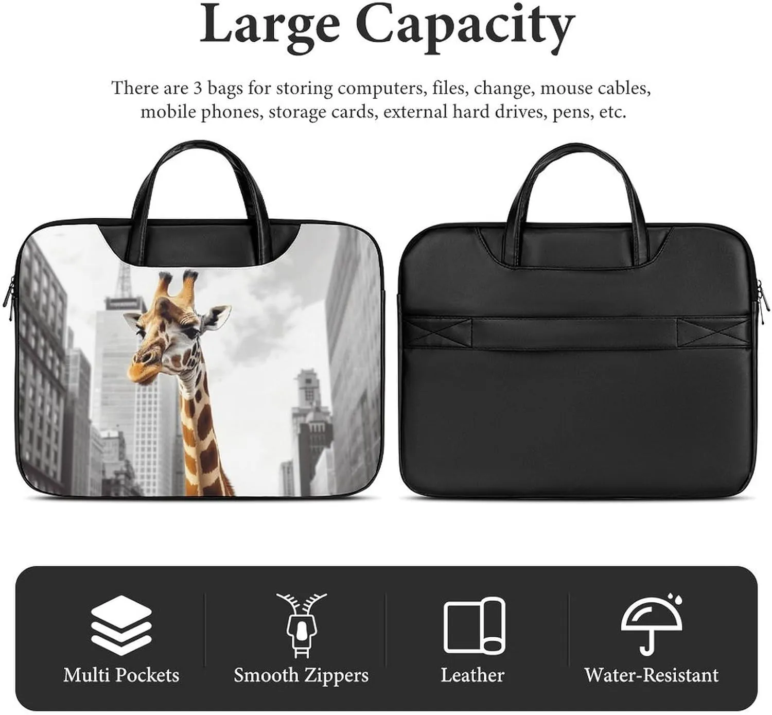 Laptop Shoulder Bag 16.5 Inch Laptop Bag Llama And Alpaca Computer Bag Messenger Bag for Men Women