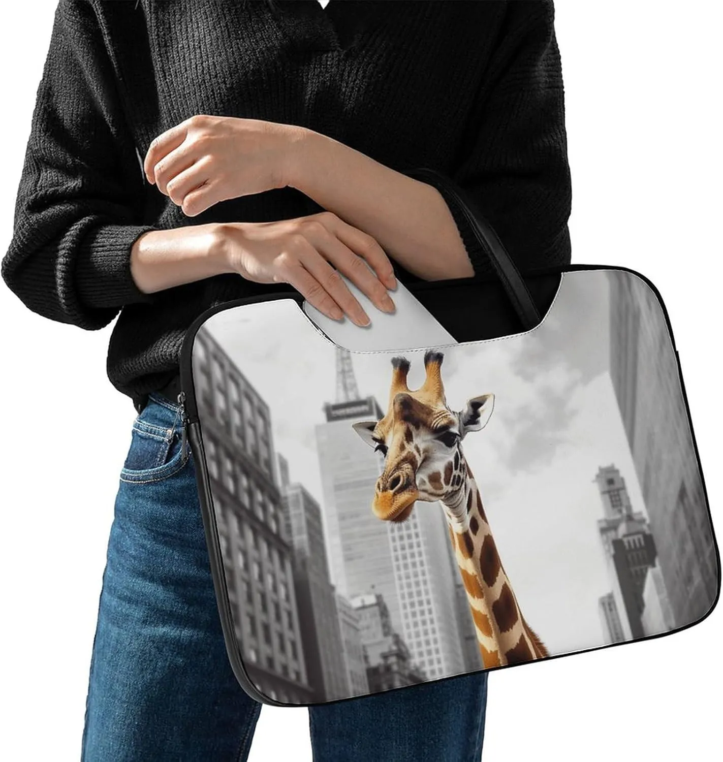 Laptop Shoulder Bag 16.5 Inch Laptop Bag Llama And Alpaca Computer Bag Messenger Bag for Men Women