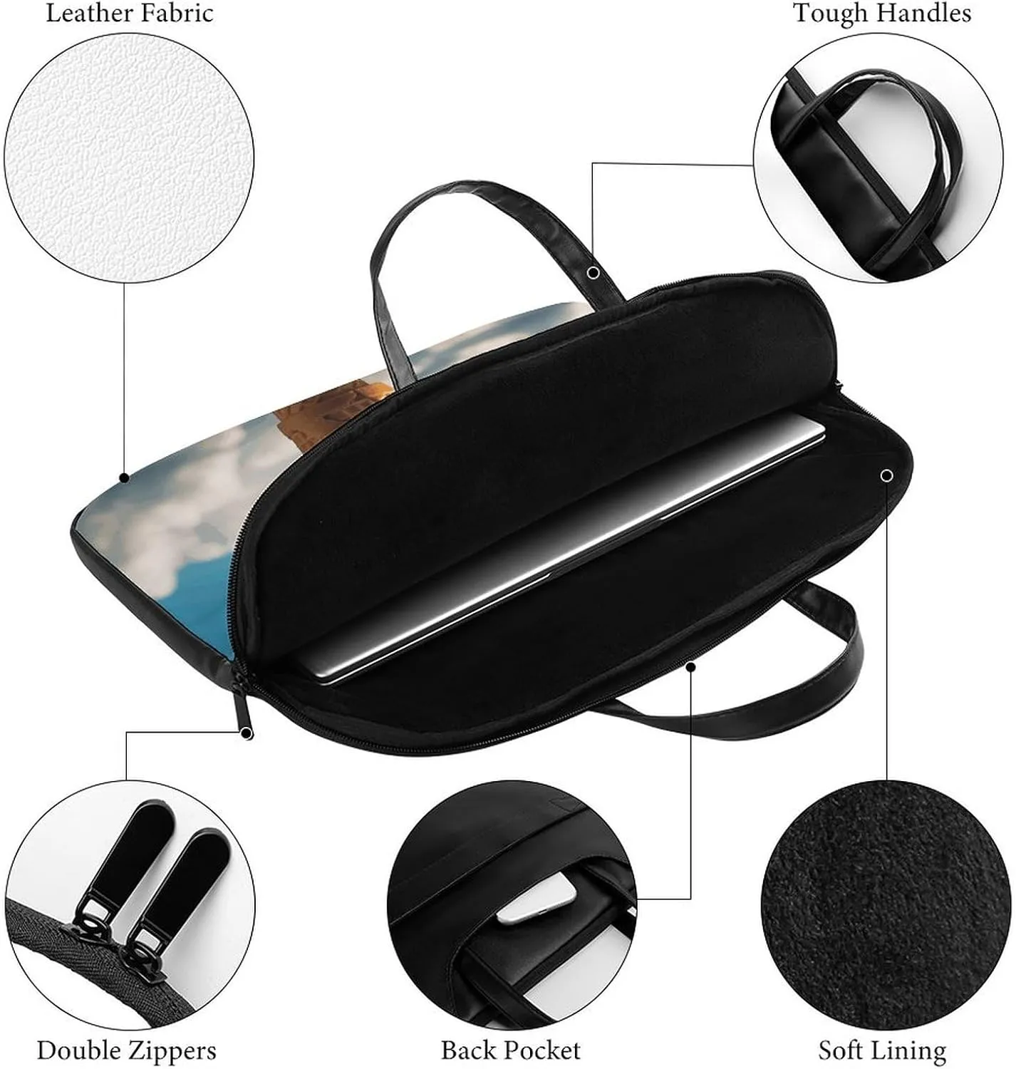 Laptop Shoulder Bag 16.5 Inch Laptop Bag Llama And Alpaca Computer Bag Messenger Bag for Men Women