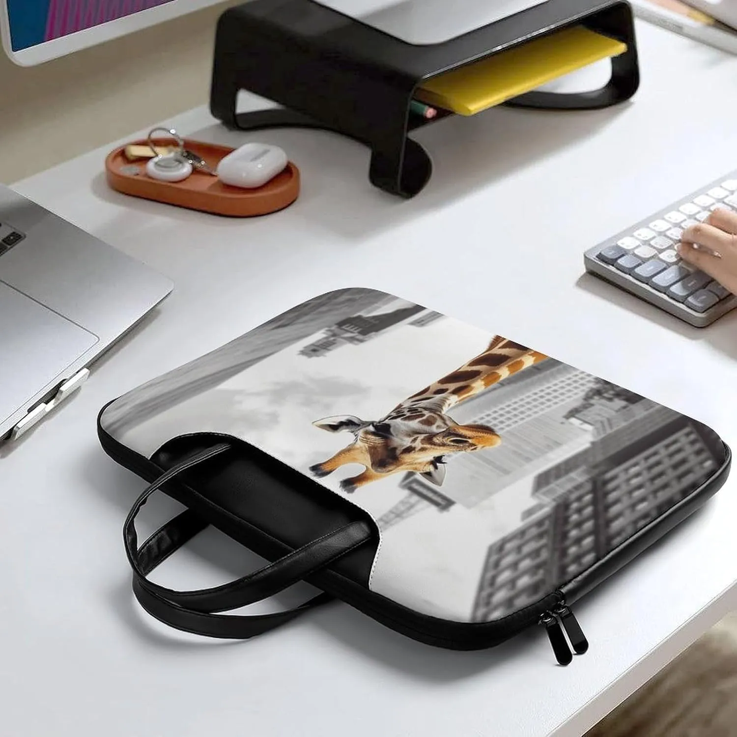 Laptop Shoulder Bag 16.5 Inch Laptop Bag Llama And Alpaca Computer Bag Messenger Bag for Men Women
