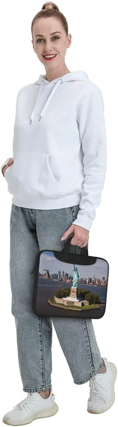 Laptop Shoulder Bag Laptop Bag Computer Bag Statue of Liberty in NYC Messenger Bag for Unisex