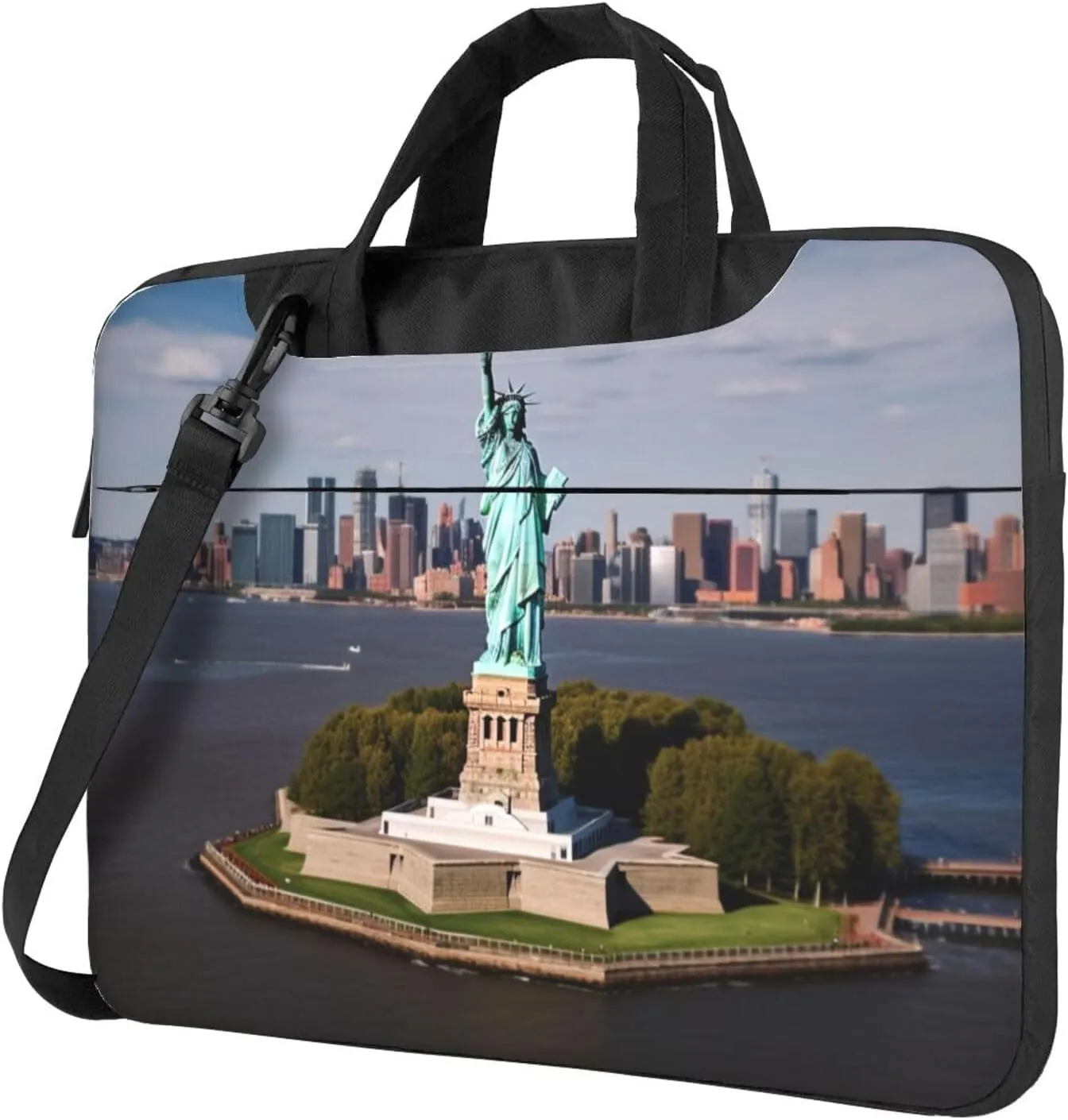 Laptop Shoulder Bag Laptop Bag Computer Bag Statue of Liberty in NYC Messenger Bag for Unisex