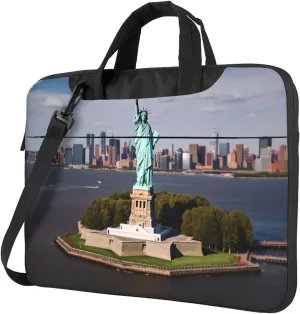 Laptop Shoulder Bag Laptop Bag Computer Bag Statue of Liberty in NYC Messenger Bag for Unisex