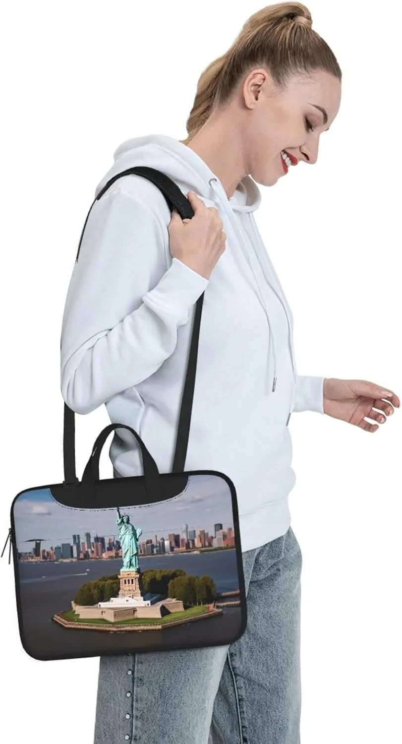 Laptop Shoulder Bag Laptop Bag Computer Bag Statue of Liberty in NYC Messenger Bag for Unisex