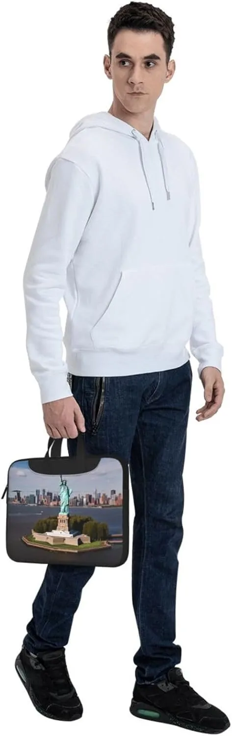 Laptop Shoulder Bag Laptop Bag Computer Bag Statue of Liberty in NYC Messenger Bag for Unisex