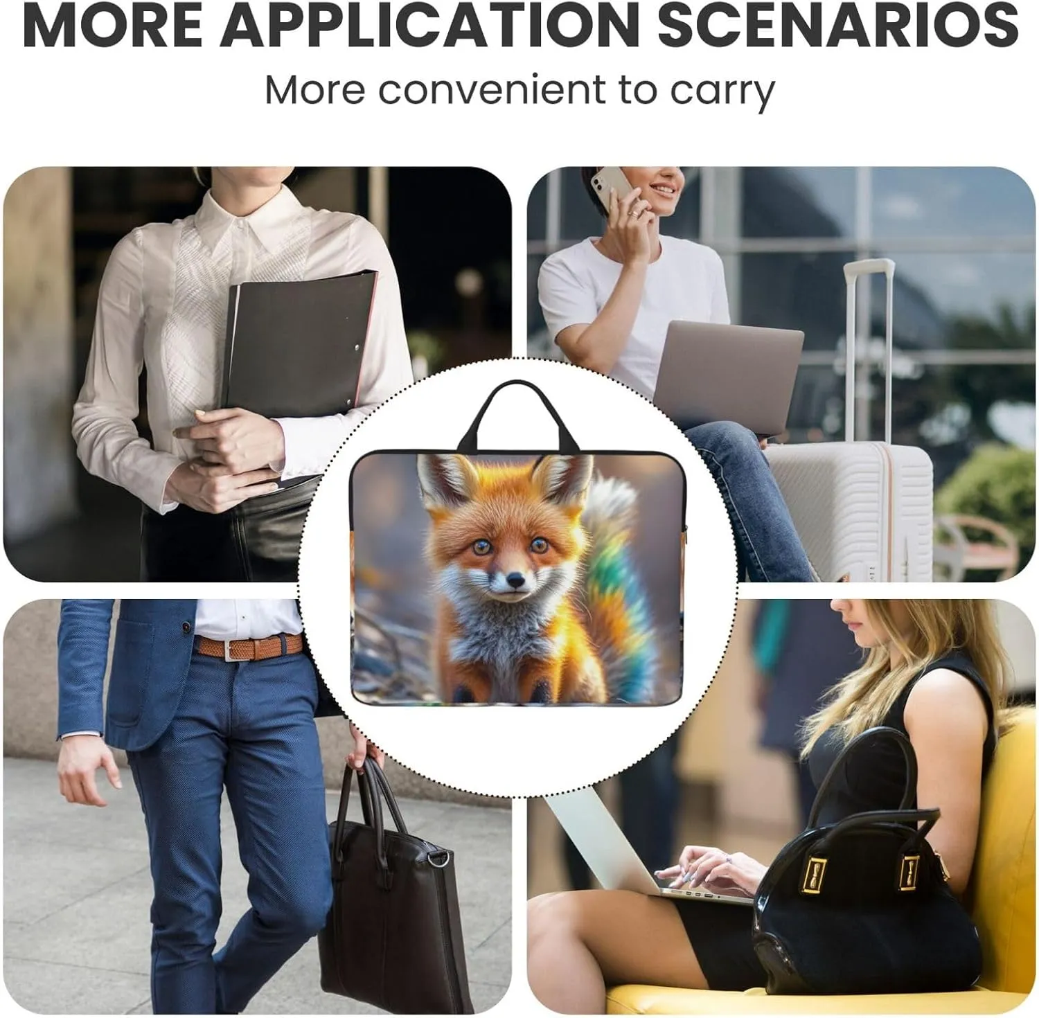 Laptop Shoulder Bag Messenger Bag Cute otter Laptop Bag Computer Bag for Men Women