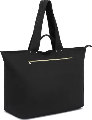 Large Beach Bag for Women, Waterproof Travel Tote Bag with Lunch/Wet Pocket for Weekender, Sandproof, Zipper Closure