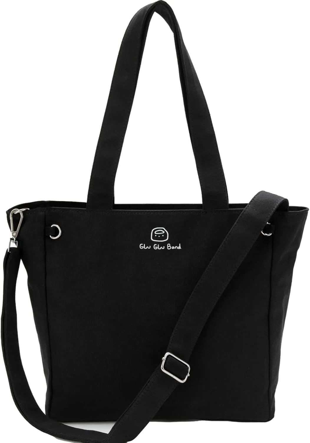 Large Capacity Canvas Laptop Tote Bag with Zipper, Multi-compartments School Work Tote Bag for Women 16in
