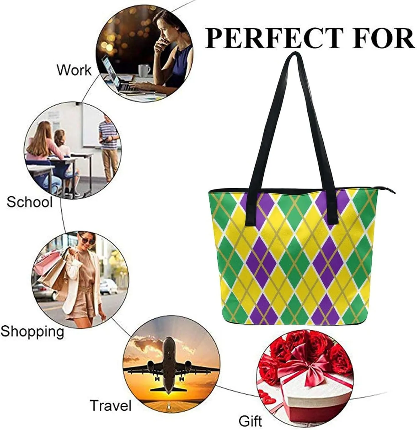 Large Capacity Work Tote Bag Handbag Waterproof Big Shoulder Commuter Bag