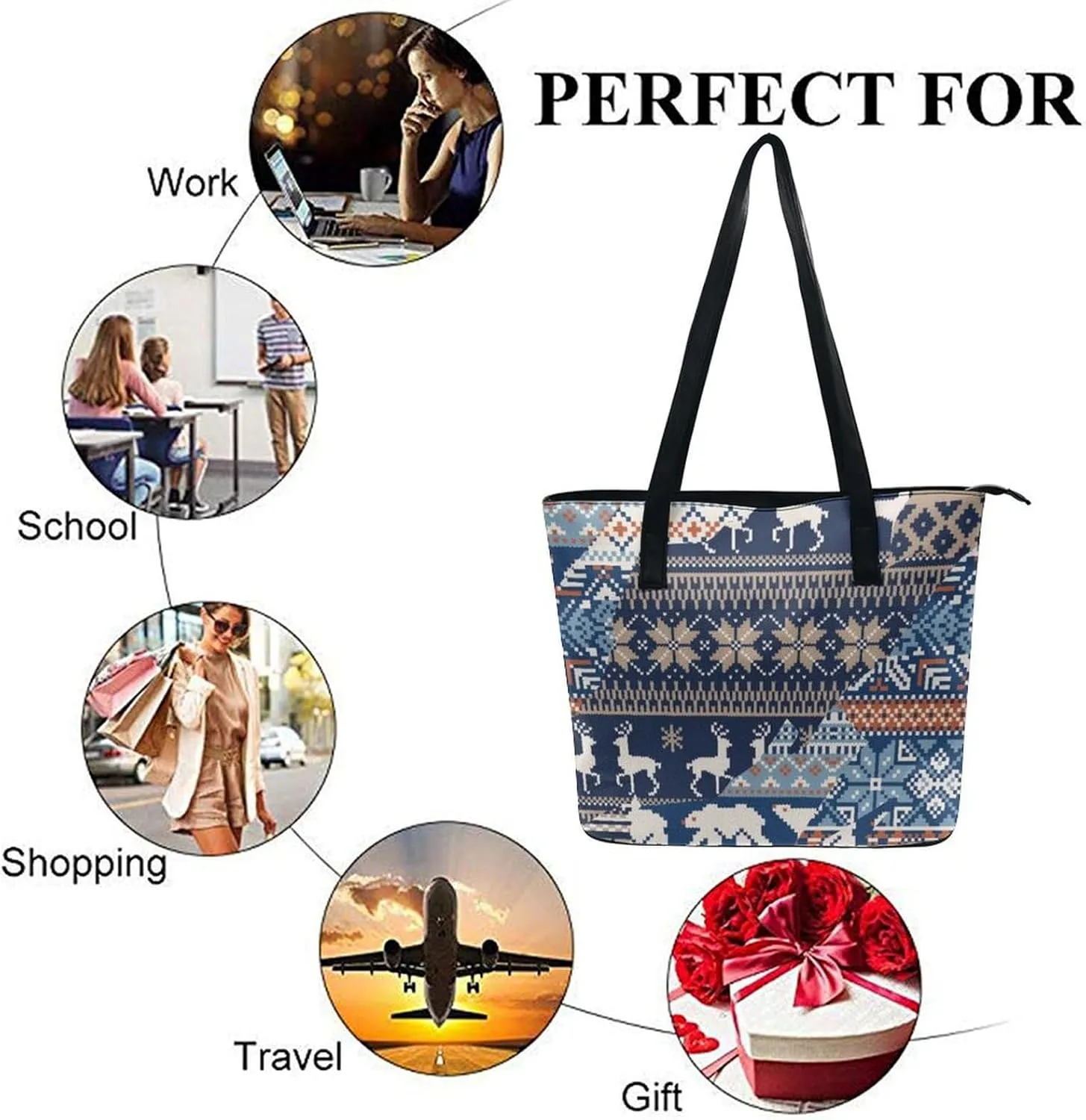 Large Capacity Work Tote Bag Handbag Waterproof Big Shoulder Commuter Bag