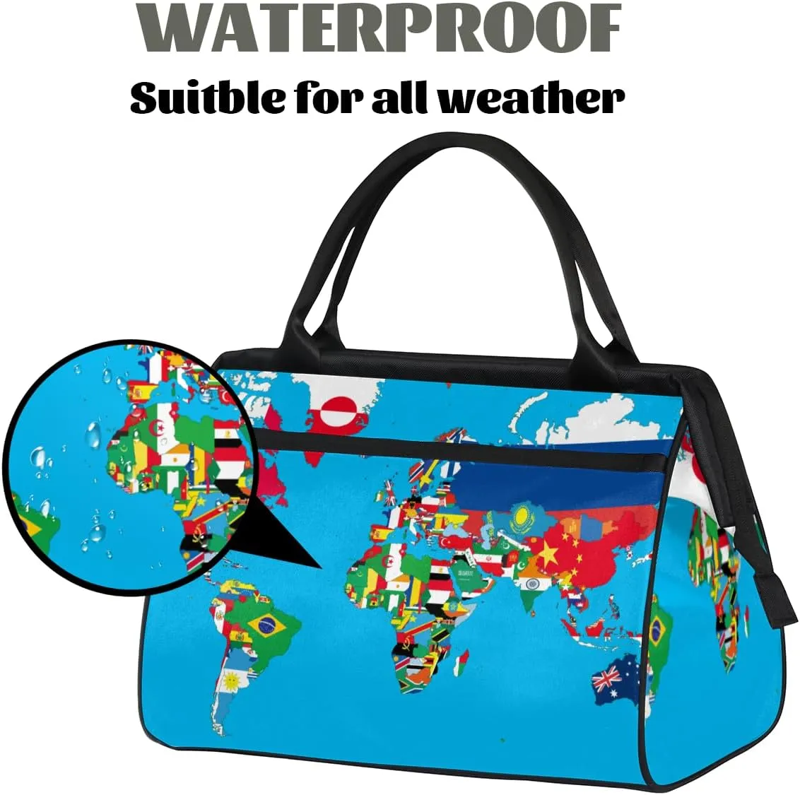 Large Tote Bag for Women with Zipper, Work Gym Tote Nurse Dance Yoga Bag for Sport, Travel