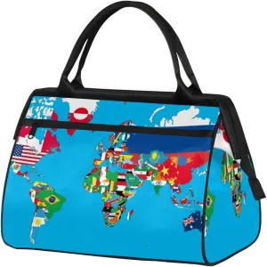 Large Tote Bag for Women with Zipper, Work Gym Tote Nurse Dance Yoga Bag for Sport, Travel