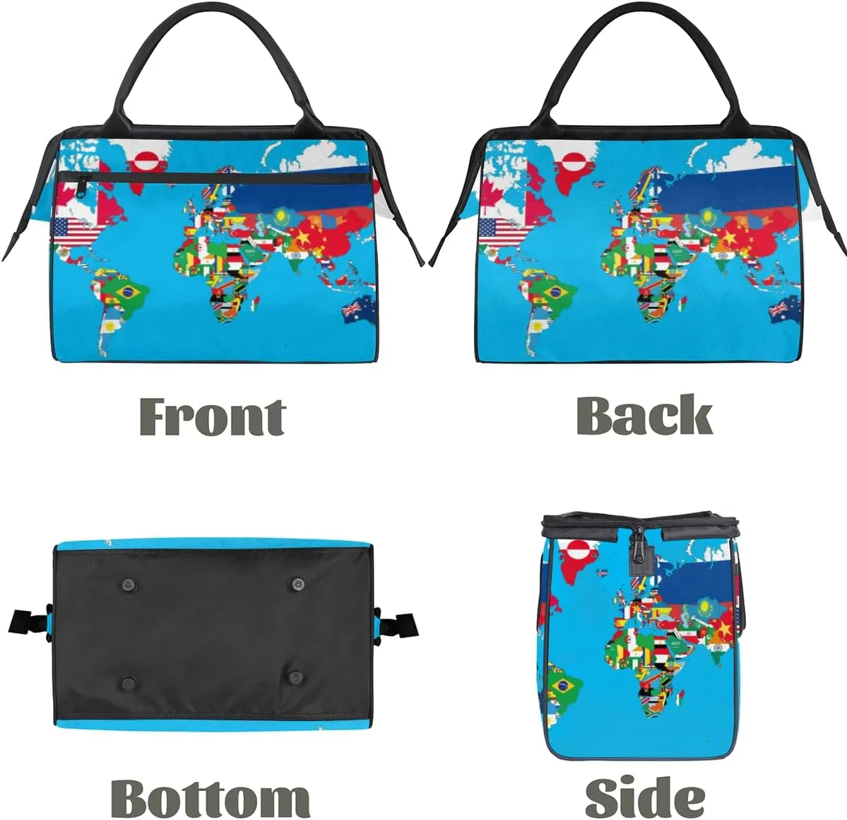 Large Tote Bag for Women with Zipper, Work Gym Tote Nurse Dance Yoga Bag for Sport, Travel