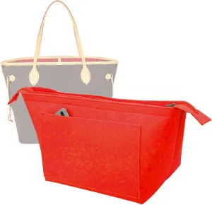 Lckaey Purse Insert Organizer for Neverfull mm Bag purse Organizer kit insert 1070Claret-M