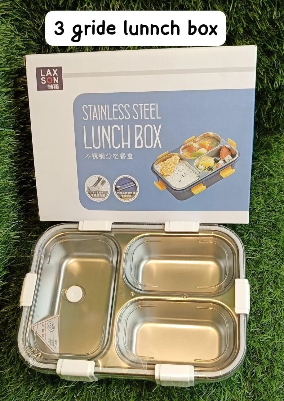 Leak Proof Stainless Steel Lunch Box with Personalised Name