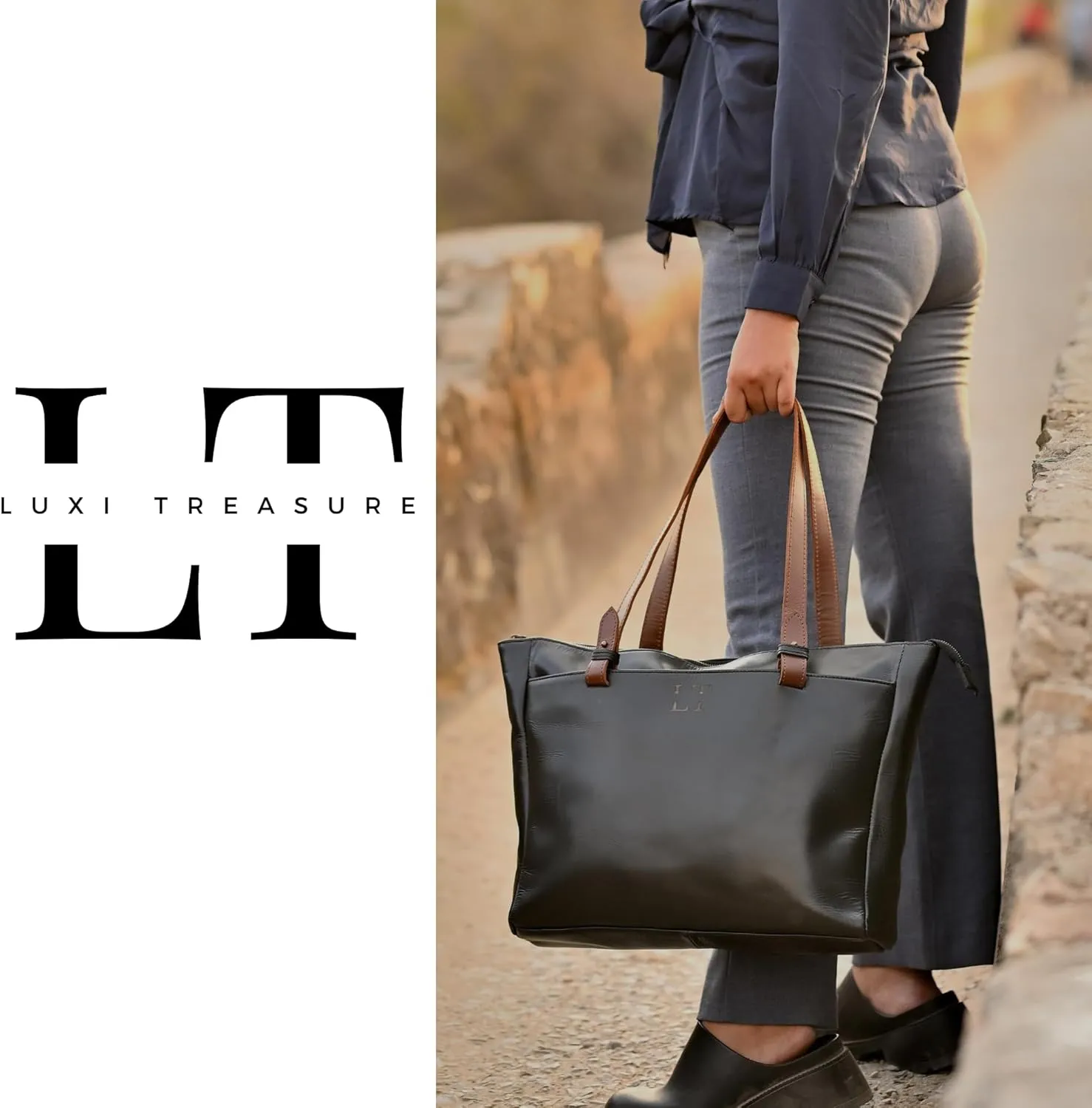 Leather Tote bag | 16 INCH | Ladies Messenger bag | Ladies Handbag | Shoulder Bag Purse | Women Laptop bag