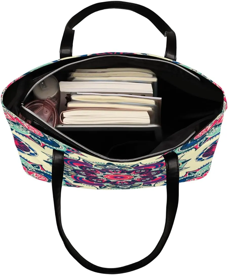 Leather Tote Bag for Women Fashion Shoulder Bag Purses and Handbags Large Capacity Satchel Bags for Work Travel