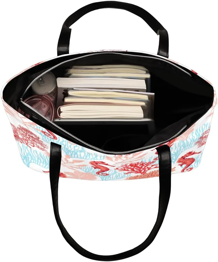 Leather Tote Bag for Women Fashion Shoulder Bag Purses and Handbags Large Capacity Satchel Bags for Work Travel