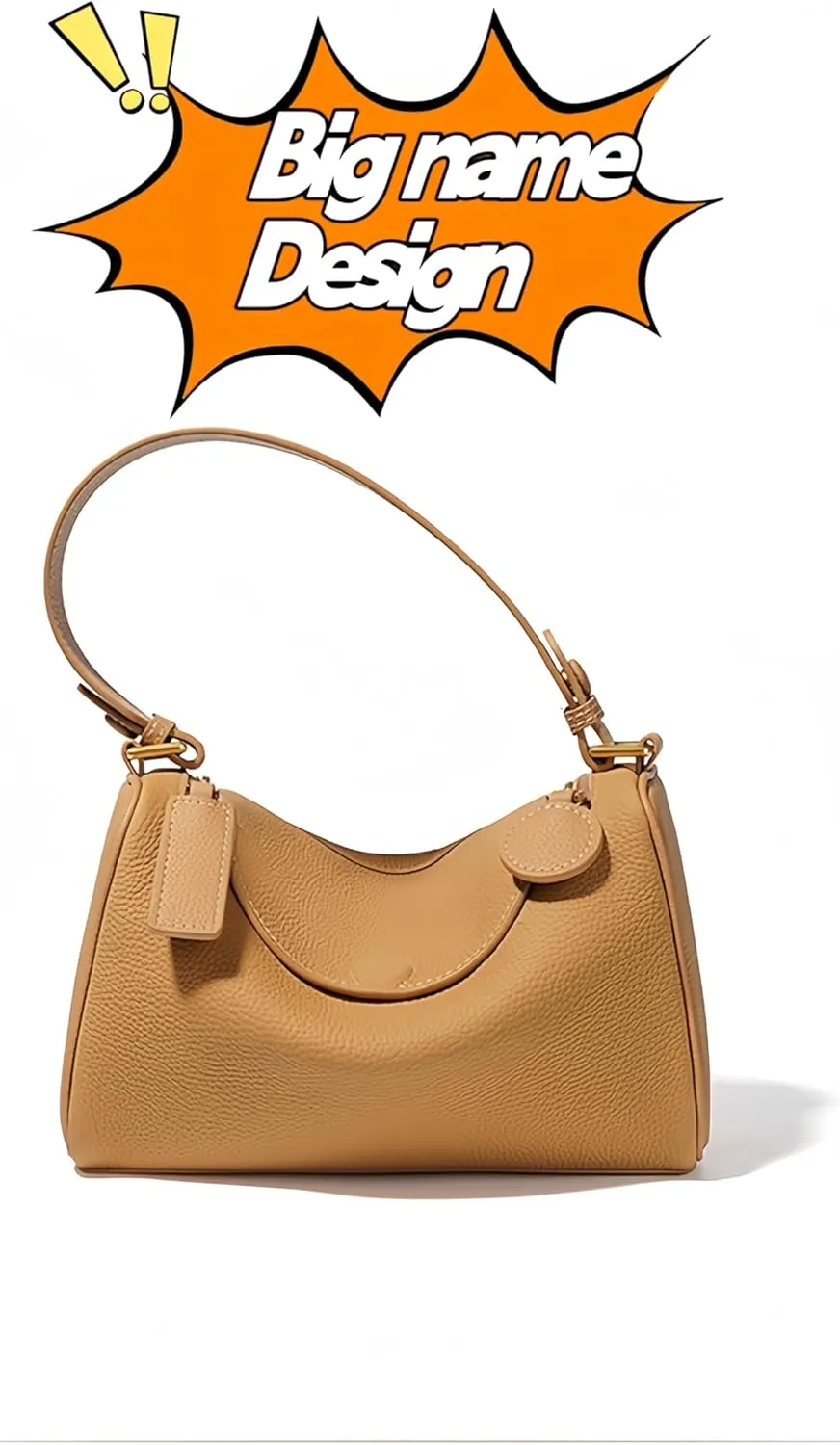 LeGeng Women's cowhide pillow bag, shoulder, crossbody, versatile, simple Boston Wrap underarm Hobo Bag with Adjustable Strap