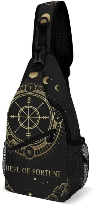 Leopard-print Sling Bag Crossbody Chest Bag Shoulder Bag For Travel Hiking Cycling Camping