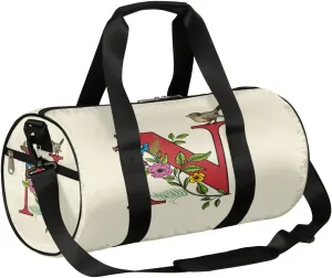 Letter N Grunge Texture Gym Bag Small Gym Duffel Bags for Men Women Overnight Weekender Bag Lightweight Sport Duffle Bag Carry On Gymbag