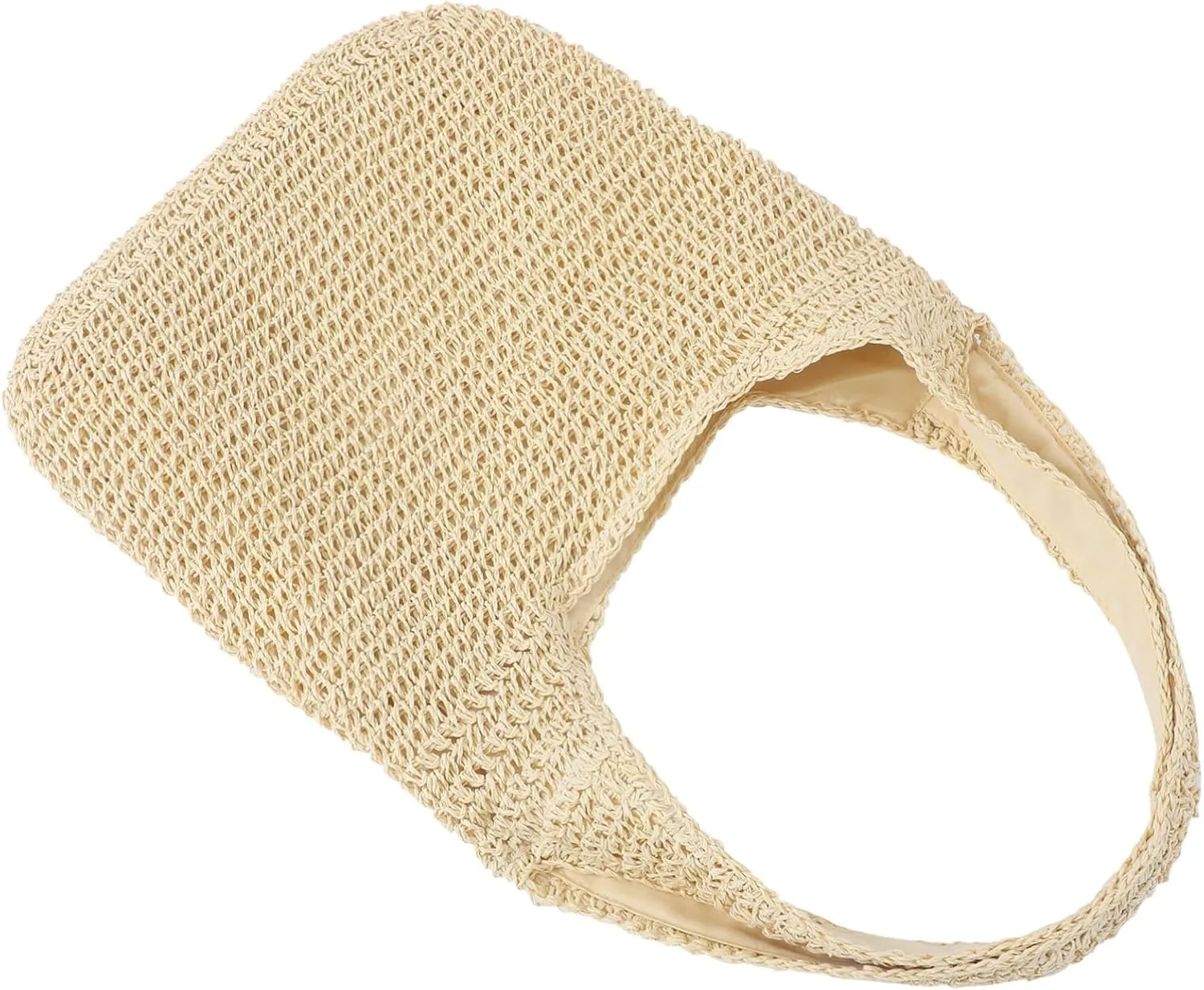 LIFKOME Paper Rope Handbag Fashionable Weaving Shoulder Bag Large Capacity Stylish and Practical Suitable for Shopping Travel and Everyday Occasions
