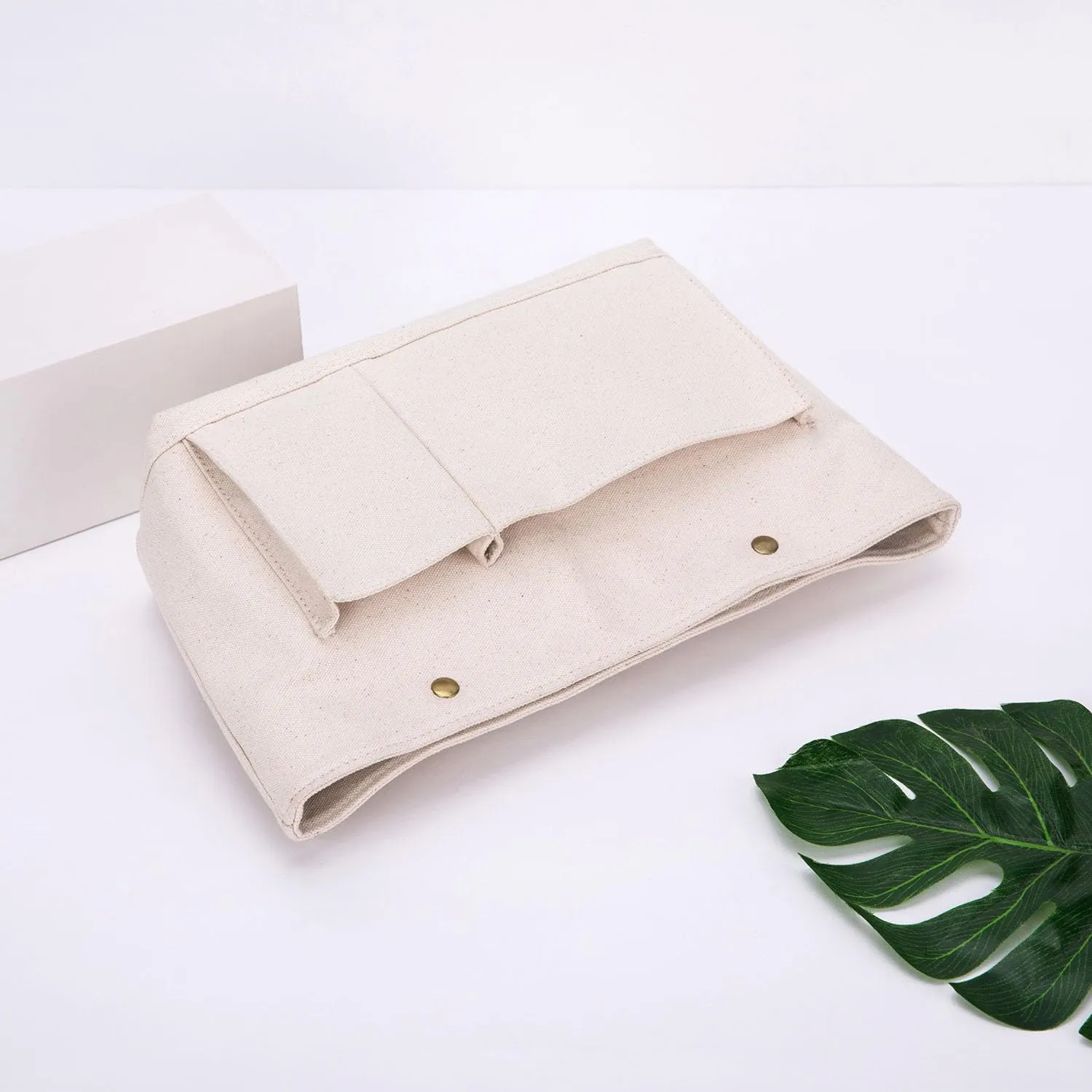 Lightweight Handbag Organizers Insert with Multiple Pockets Handbag Organizer for Storage and Organization Cosmetic Bag Cotton Canvas (M, Beige)