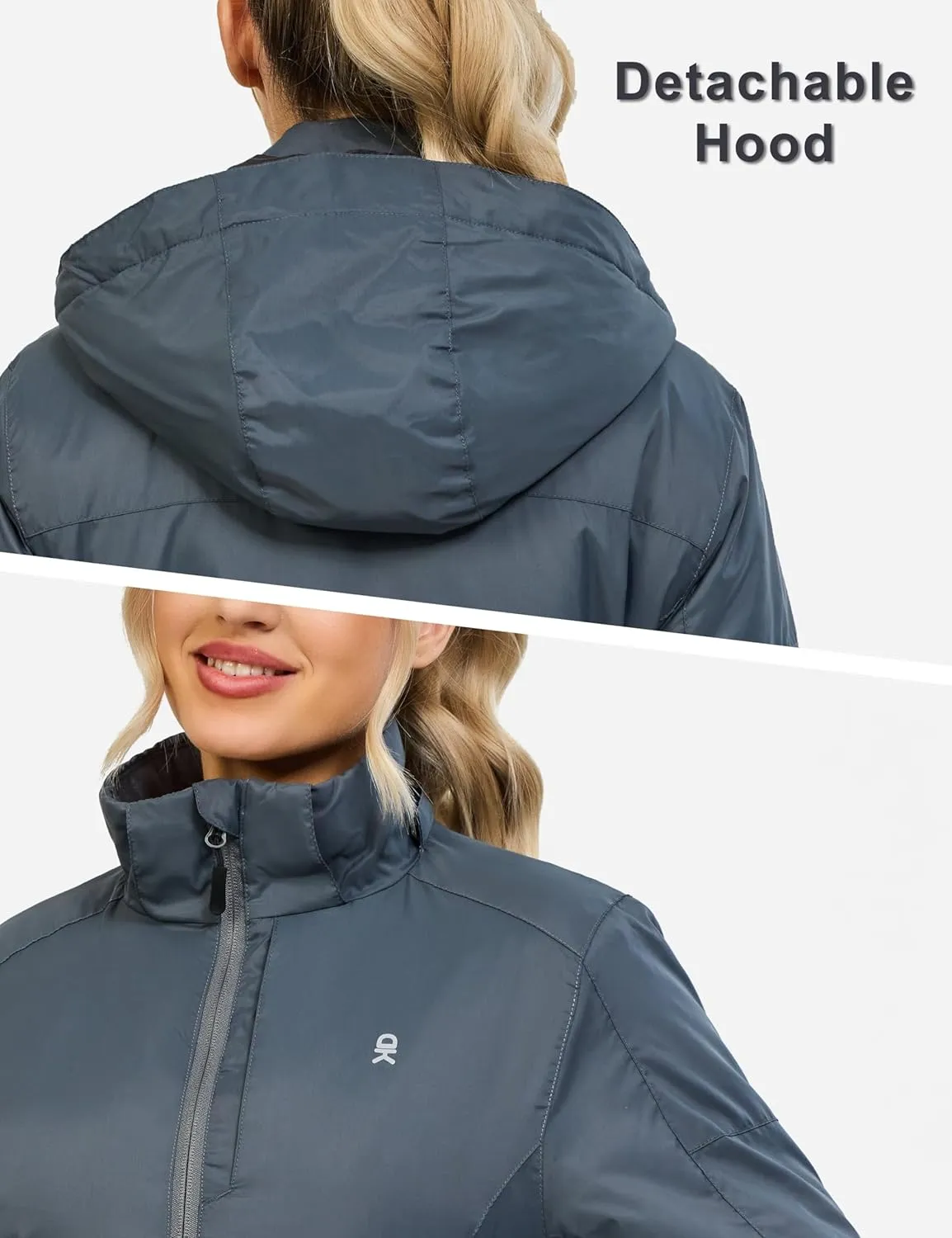 Little Donkey Andy Women's Heat Reflective Winter Warm Jackets with Hooded Water Resistant Windbreaker for Ski Snow Coat