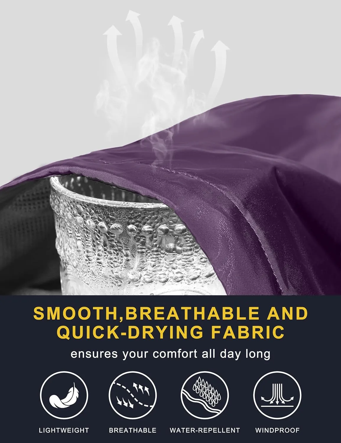 Little Donkey Andy Womens Windbreaker Jacket with Hood, Water Repellent Light Jacket for Women Wrinkle Reduction