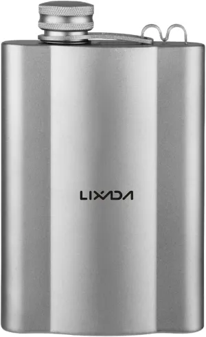 Lixada Ti Ultralight Hip Flask 240ml Portable Wine Bottle Outdoor Camping Pocket Whiskey Alcohol Drinkware