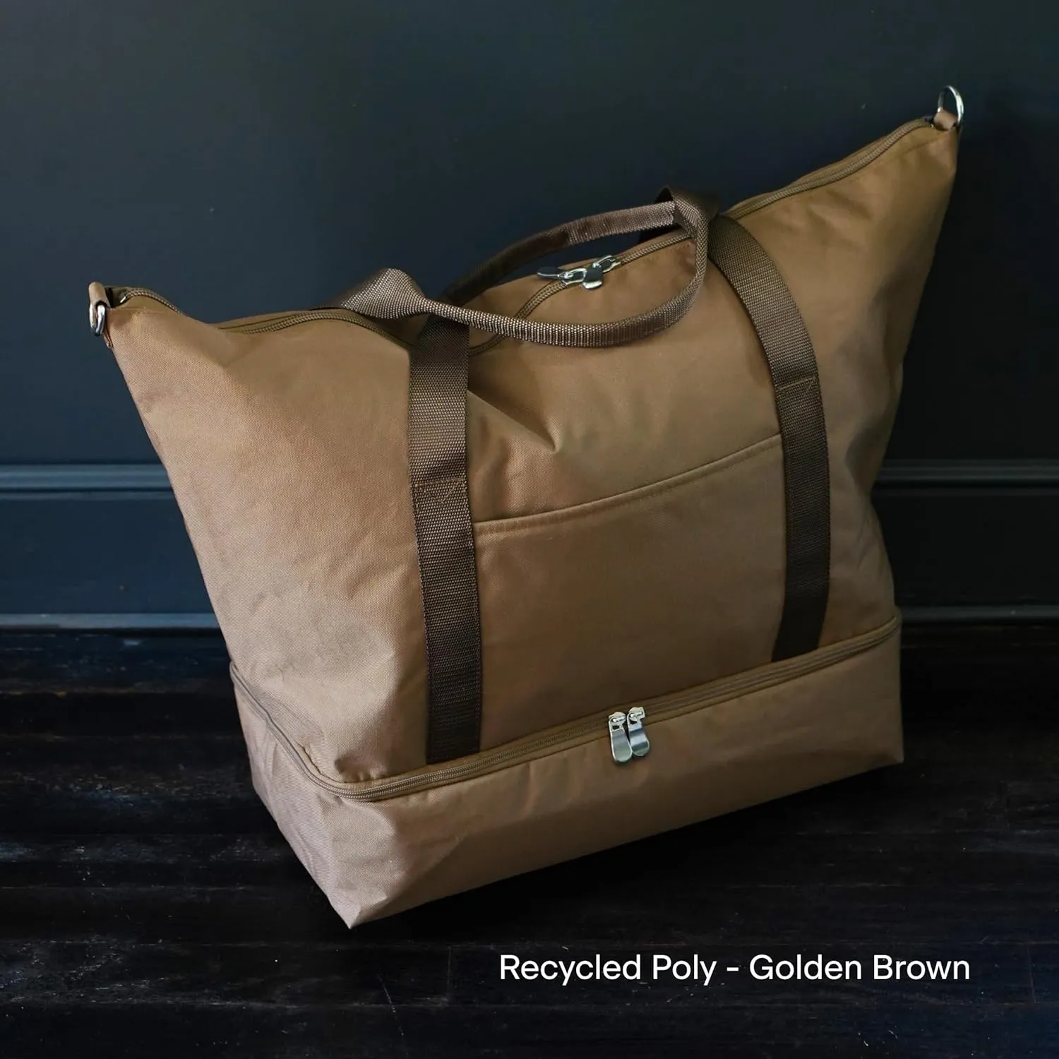Lo & Sons Catalina Deluxe Weekender - Recycled Poly Small Capacity (40L) Travel Duffel With Shoe Compartment, Luggage Sleeve, Padded Strap | Versatile Durable Bag For Women, Men for Weekend, Carry On