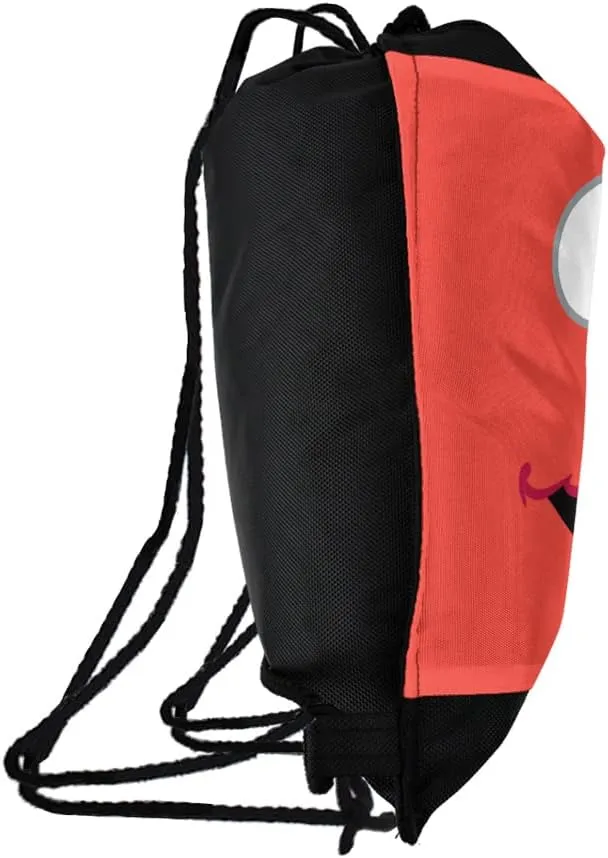 LOGOVISION Sesame Street Elmo Face Drawstring Backpack Sports Bag Sackpack 17" x 13", Perfect for Gym, Yoga or Practice
