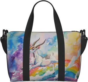 Lovely cute watercolor Antelope print Travel Duffel Bag, Sports Tote Gym Bag, Swim Pool Bag Large Shoulder Tote Bag for Beach Weekender