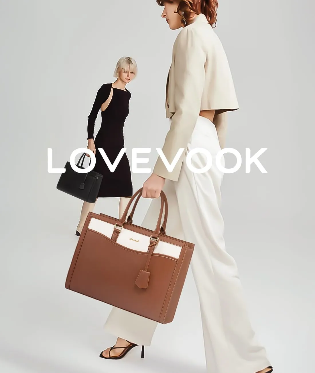 LOVEVOOK Laptop Tote Bag for Women, Office Work Bag Briefcase fit for 15.6 inch Laptop, Large Capacity Teacher Bag Handbag
