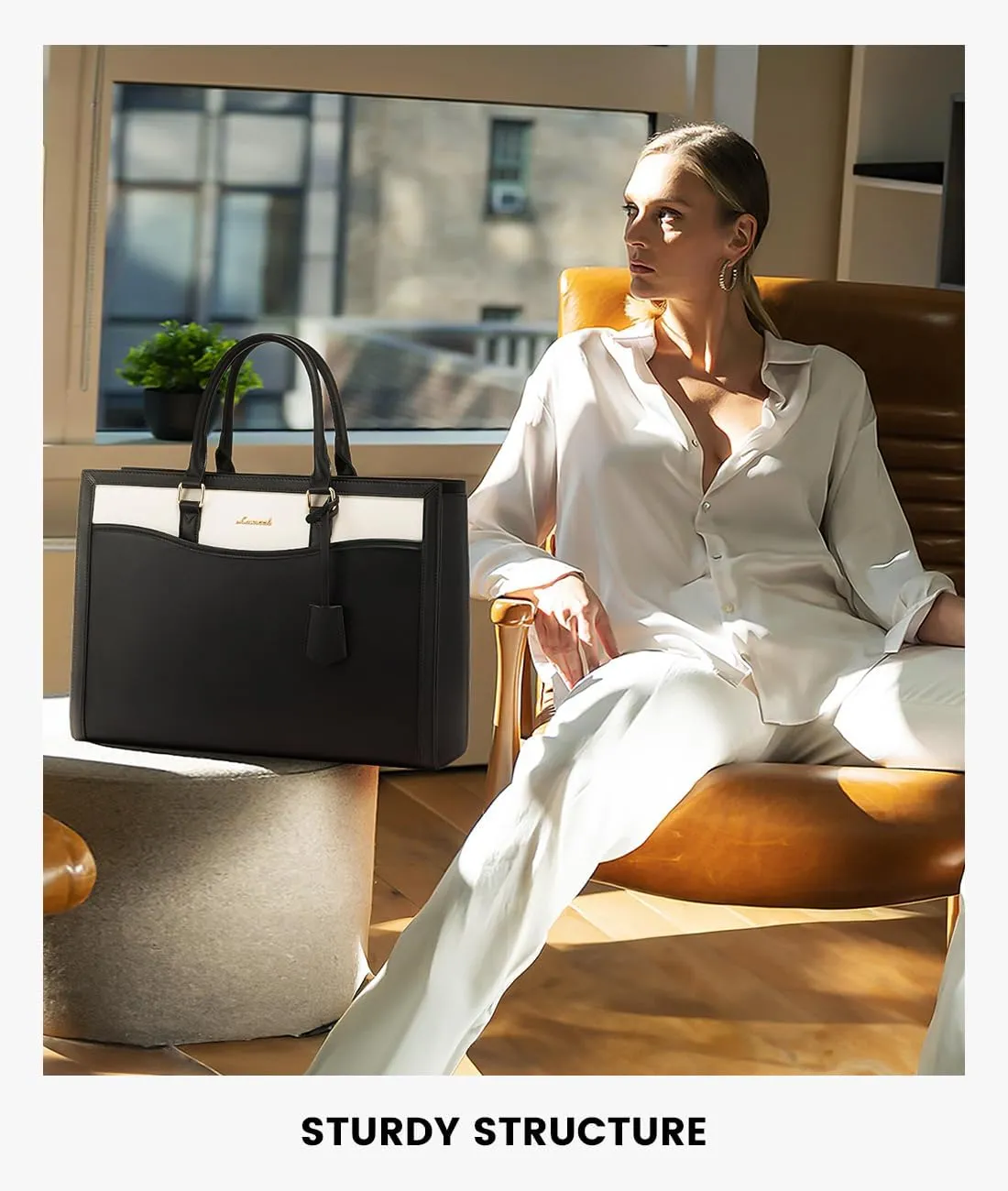 LOVEVOOK Laptop Tote Bag for Women, Office Work Bag Briefcase fit for 15.6 inch Laptop, Large Capacity Teacher Bag Handbag