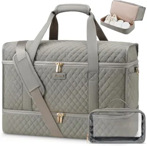 LOVEVOOK Large Travel Duffle Bag, Weekender Bags for Women With Shoe Compartment, Overnight Hospital Bag For Women Labor Delivery, Carry on Bag Personal Item Travel Bag, Yoga Gym Duffel Bag