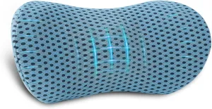 Lumbar Pillow, Memory Foam Lumbar Support Pillow for Office Chair and Car Seat, Ergonomic Streamline Back Pillow for Lower Back Pain Relief, Back Support Pillow for Sitting, Driving, Traveling