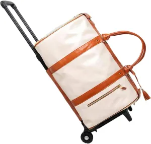 Luxemega Bag, Luxemega Travel Bag, Jenni Bag, Jennibag, Jenni Bag Travel Bag with Wheels (Beige-With wheels)